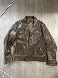 euro vintage leather tracker jacketのサムネイル