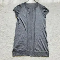 【leilian】ウール ボレロカーディガン 半袖(9) M グレー 羽織のサムネイル