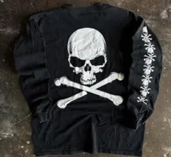 FASHION VICTIM スカル ロンT 袖プリ L 黒