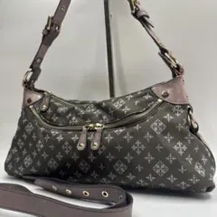 ラシット ショルダーバッグ ハンドバッグ 2way チャコールグレー