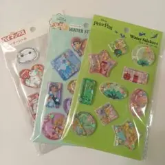 Disney ウォーターシール 3セットベイマックス ピーターパン プリンセス