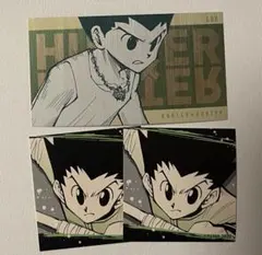 ハンターハンター　キャラクターズコレクションカード　ゴン　スクエアステッカー