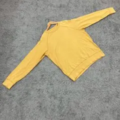 ✨UNIQLO✨ユニクロ♡長袖スウェットシャツ♡着回し抜群♡イエロー(L)