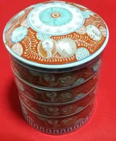 古い 古伊万里 柿右衛門 色絵 段重 重箱 骨董 古伊万里（柿右衛門様式）色絵花文向付5客 江戸時代元禄頃 | 古