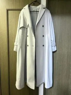 COHINA トレンチデザインウールコート ライトグレー レギュラーサイズ