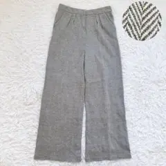 美品✨️マックスマーラ 近年 大きいサイズ リネン ワイドパンツ ヘリンボーン