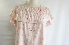 新品　ナルエー　 猫 さくらんぼ プリント セットアップのサムネイル