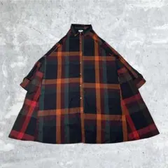 00's AS KNOW AS PLUS シャツワンピース モード チェック