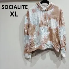 1点もの✨️SOCIALITE 【XL】タイダイ フード付きスウェット