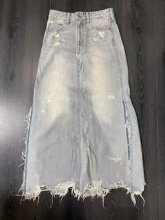 GYDA ダメージデニムロングスカート　美品