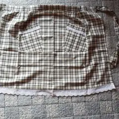 チェック柄エプロン（綿100%）