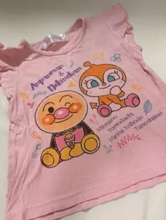 アンパンマン　90㎝ ピンク半袖Tシャツ　アンパンマンとドキンちゃん　女の子