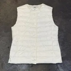 ★UNIQLO ２way ウルトラライトダウンコンパクトベスト M ホワイト/3