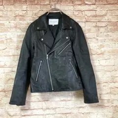 アデイインザライフ ユナイテッドアローズ ジャケット ライダース ラムレザー S