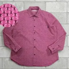 極美品 00s PERRY ELLIS 「Bee」pattern Shirtのサムネイル