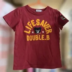 DOUBLE.B ダブルビー Tシャツ 100 レッド