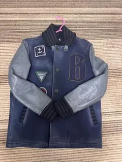 BLUE BLUE スタジャン ネイビー/グレーのサムネイル