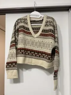 niko and ... Vネックフェアアイルニット