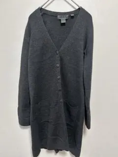 DKNY エッセンシャルズ 100%ウール ロングカーディガン グレー Pのサムネイル