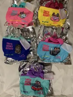 カプセルトイ　ディズニー　ミニポーチ　5個セット