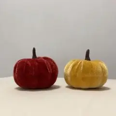 ナチュラルキッチン　ファブリックオブジェ　かぼちゃ　2個セット　ハロウィン