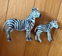 Schleich シュライヒ シマウマ 親子 フィギュア セット ドイツ製のサムネイル