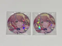 プロセカ　小豆沢こはね　グリッター缶バッジ　グリ缶 8B　特典 ホログラム缶