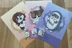 mofusand くら寿司コラボ商品 クリアファイル缶バッチアクステセット