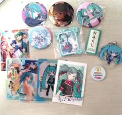 初音ミク 缶バッジ アクリルキーホルダー グッズセット12点