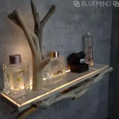 No.1417 流木の間接照明付きウォールシェルフ　流木インテリア