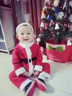 【新品☆ラスト1点】サンタクロース　コスチューム★男の子80㎝