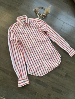 ラルフローレン Slim Fit ストライプシャツ ホース刺繍