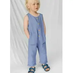新品 98 ザラベイビー オールイワン 水色✰ザラベビー/next/H&M