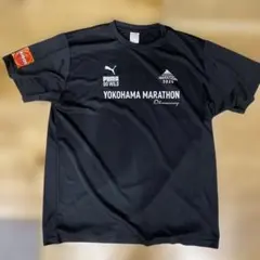 PUMA 横浜マラソン 2025 Tシャツ 10周年記念 ブラック XLのサムネイル