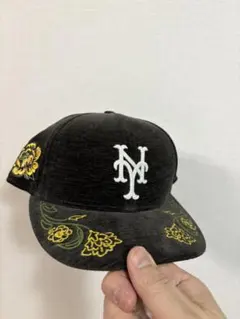 kith new era 59FIFTY 黒 花柄キャップ 7 7/8