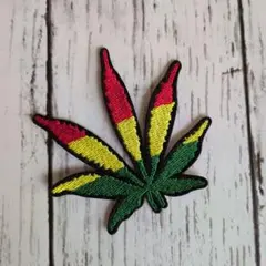 ガンジャ reggae レゲエ ジャマイカ ラスタ アイロンワッペン