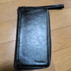 GERUOLA メンズ 長財布 ブラック ストラップ付き