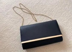 ネイビー 合成皮革 パーティーバッグ