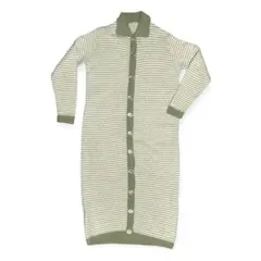 vintage ロングガーデン ボーダー からし色