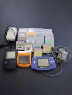 ゲームボーイアドバンス本体 ゲームボーイ本体 ゲームカートリッジ多数　周辺機器