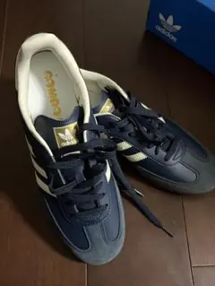 [新品未使用 値下げ可能]adidas Samba ネイビー/アイボリー
