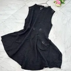 i+muイム刺繍変形デザインワンピースゆったりダークグレーFこなれ感ナチュラルのサムネイル