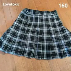Lovetoxic チェック柄プリーツスカート 160　ラブトキ