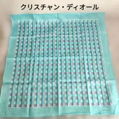 Christian Dior ハンカチ チェック柄 ライトブルーのサムネイル