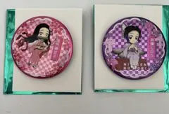鬼滅の刃　ニジゲンノモリ　ネオン缶バッジ　胡蝶しのぶ＆竈門禰豆子