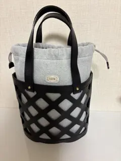 【未使用】FEILER あみあみトートバッグ　レザー　黒　銀座店限定レア