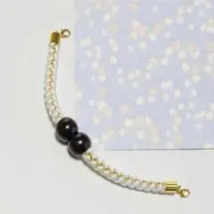 メンズ 羽織紐 マグネット式（白色 金糸入り）