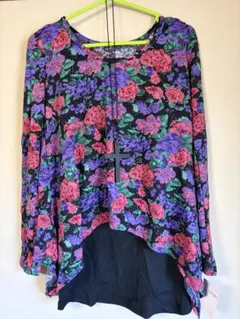 新品タグ付　花柄アシメチュニック×タンクミニワンピSET F