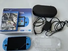 SONY PS Vita 本体 アクアブルー ハードケース・ゲームソフト付き