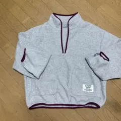 DISCUS ATHLETIC グレー ハーフジップ フリースジャケット M